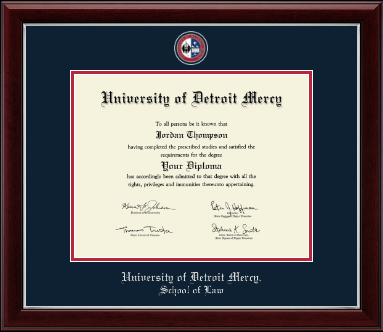 University of Detroit Mercy diploma frame - Masterpiece Medallion Diploma Frame in Gallery Silver
