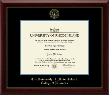 The University of Rhode Island diploma frame - Gold Embossed Diploma Frame in Gallery