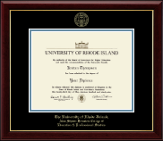 The University of Rhode Island diploma frame - Gold Embossed Diploma Frame in Gallery