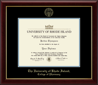 The University of Rhode Island diploma frame - Gold Embossed Diploma Frame in Gallery