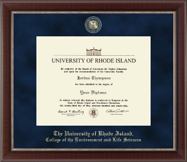 The University of Rhode Island diploma frame - Regal Edition Diploma Frame in Chateau