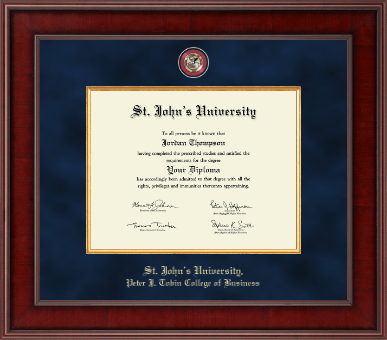 St. John's University, New York diploma frame - Presidential Masterpiece Diploma Frame in Jefferson
