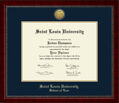 Saint Louis University diploma frame - Gold Engraved Medallion Diploma Frame in Sutton