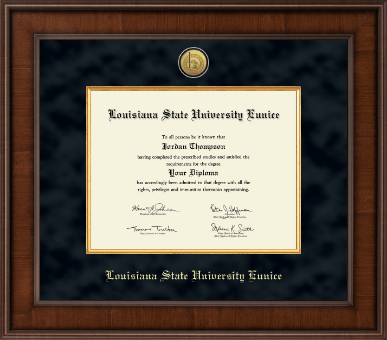 Louisiana State University at Eunice diploma frame - Presidential Gold Engraved Diploma Frame in Madison