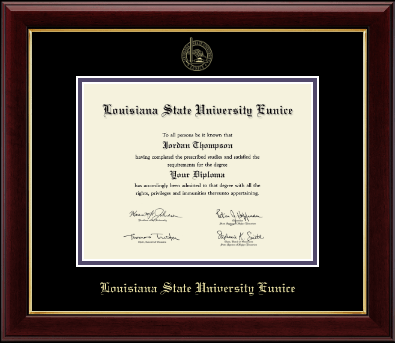 Louisiana State University at Eunice diploma frame - Gold Embossed Diploma Frame in Gallery