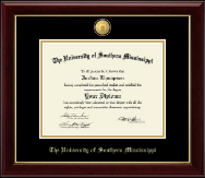 The University of Southern Mississippi diploma frame - 23K Medallion Diploma Frame in Gallery