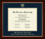 Old Dominion University Gold Embossed Diploma Frame in Murano