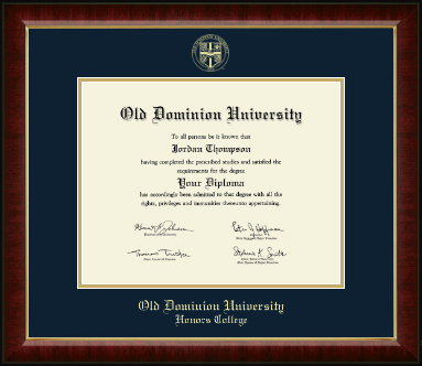 Old Dominion University diploma frame - Gold Embossed Diploma Frame in Murano