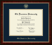 Old Dominion University Gold Embossed Diploma Frame in Murano