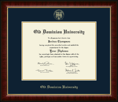 Old Dominion University diploma frame - Gold Embossed Diploma Frame in Murano