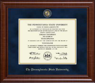 Pennsylvania State University diploma frame - Masterpiece Medallion Diploma Frame in Prescott