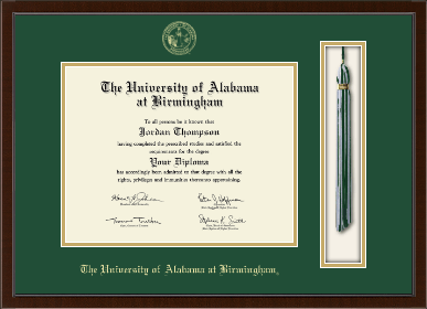 The University of Alabama at Birmingham diploma frame - Tassel & Cord Diploma Frame in Delta