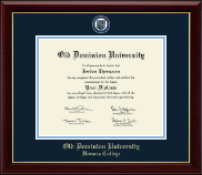 Old Dominion University Masterpiece Medallion Diploma Frame in Gallery