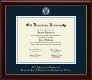 Old Dominion University diploma frame - Masterpiece Medallion Diploma Frame in Gallery