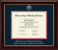 University of South Alabama diploma frame - Masterpiece Medallion Diploma Frame in Gallery