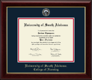 University of South Alabama diploma frame - Masterpiece Medallion Diploma Frame in Gallery