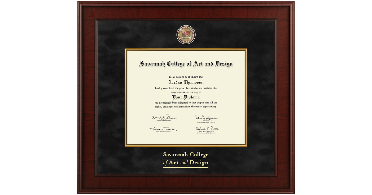 Presidential Masterpiece Diploma Frame in Jefferson Savannah College of
