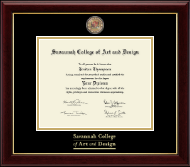 Savannah College of Art & Design Masterpiece Medallion Diploma Frame in Gallery