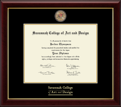 Savannah College of Art & Design diploma frame - Masterpiece Medallion Diploma Frame in Gallery