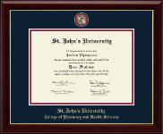 St. John's University, New York diploma frame - Masterpiece Medallion Diploma Frame in Gallery