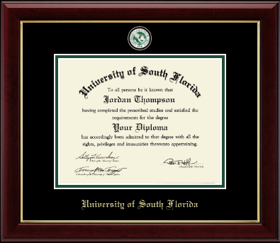 University of South Florida diploma frame - Masterpiece Medallion Diploma Frame in Gallery