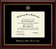 Pittsburg State University diploma frame - Gold Embossed Diploma Frame in Gallery