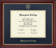 Midwestern Baptist Theological Seminary diploma frame - Gold Embossed Diploma Frame in Kensington Gold