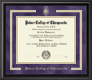 Palmer College of Chiropractic Iowa diploma frame - Spirit Medallion Diploma Frame in Midnight