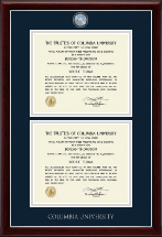 Columbia University diploma frame - Masterpiece Medallion Double Diploma Frame in Gallery Silver