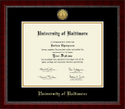 University of Baltimore Gold Engraved Medallion Diploma Frame in Sutton