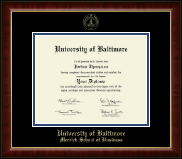 University of Baltimore Gold Embossed Diploma Frame in Murano