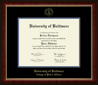 University of Baltimore diploma frame - Gold Embossed Diploma Frame in Murano