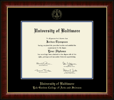 University of Baltimore diploma frame - Gold Embossed Diploma Frame in Murano
