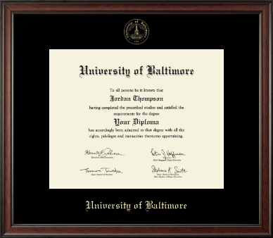 University of Baltimore diploma frame - Gold Embossed Diploma Frame in Studio