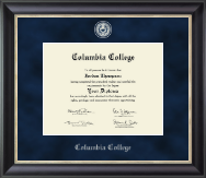 Columbia College diploma frame - Regal Edition Diploma Frame in Noir