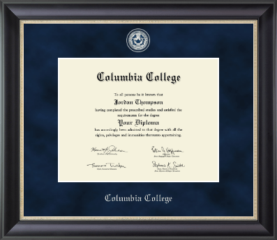 Columbia College diploma frame - Regal Edition Diploma Frame in Noir