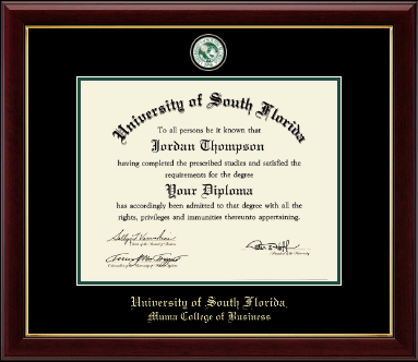 University of South Florida diploma frame - Masterpiece Medallion Diploma Frame in Gallery