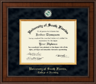University of South Florida Health Sciences Presidential Masterpiece Diploma Frame in Madison