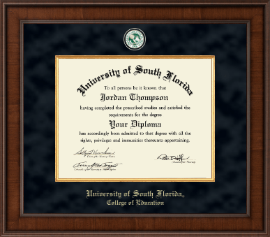 University of South Florida diploma frame - Presidential Masterpiece Diploma Frame in Madison