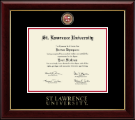 St. Lawrence University diploma frame - Masterpiece Medallion Diploma Frame in Gallery