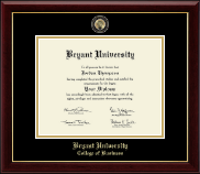 Bryant University Masterpiece Medallion Diploma Frame in Gallery