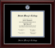 Saint Mary's College diploma frame - Masterpiece Medallion Diploma Frame in Gallery Silver