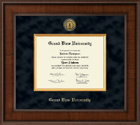 Grand View University Presidential Gold Engraved Diploma Frame in Madison