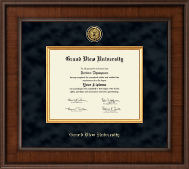 Grand View University diploma frame - Presidential Gold Engraved Diploma Frame in Madison