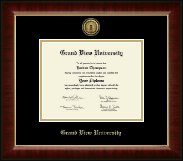 Grand View University diploma frame - Gold Engraved Medallion Diploma Frame in Murano