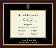 Bryant University Gold Embossed Diploma Frame in Murano