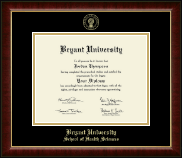 Bryant University Gold Embossed Diploma Frame in Murano