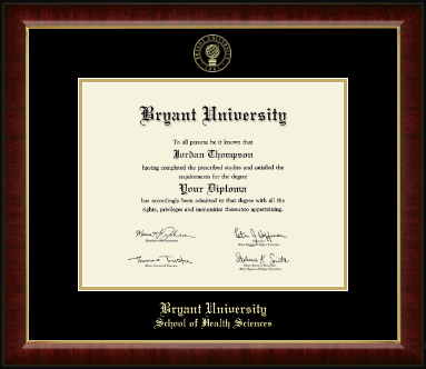 Bryant University diploma frame - Gold Embossed Diploma Frame in Murano