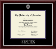 The University of Scranton Masterpiece Medallion Diploma Frame in Gallery Silver