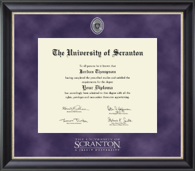 The University of Scranton diploma frame - Regal Edition Diploma Frame in Noir